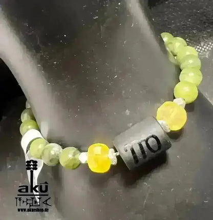 Jungfrau Sternzeichen Armband, natürliche Edelsteine kanadischer Jade Citrin Onyx, 925er silber - AkueShop
