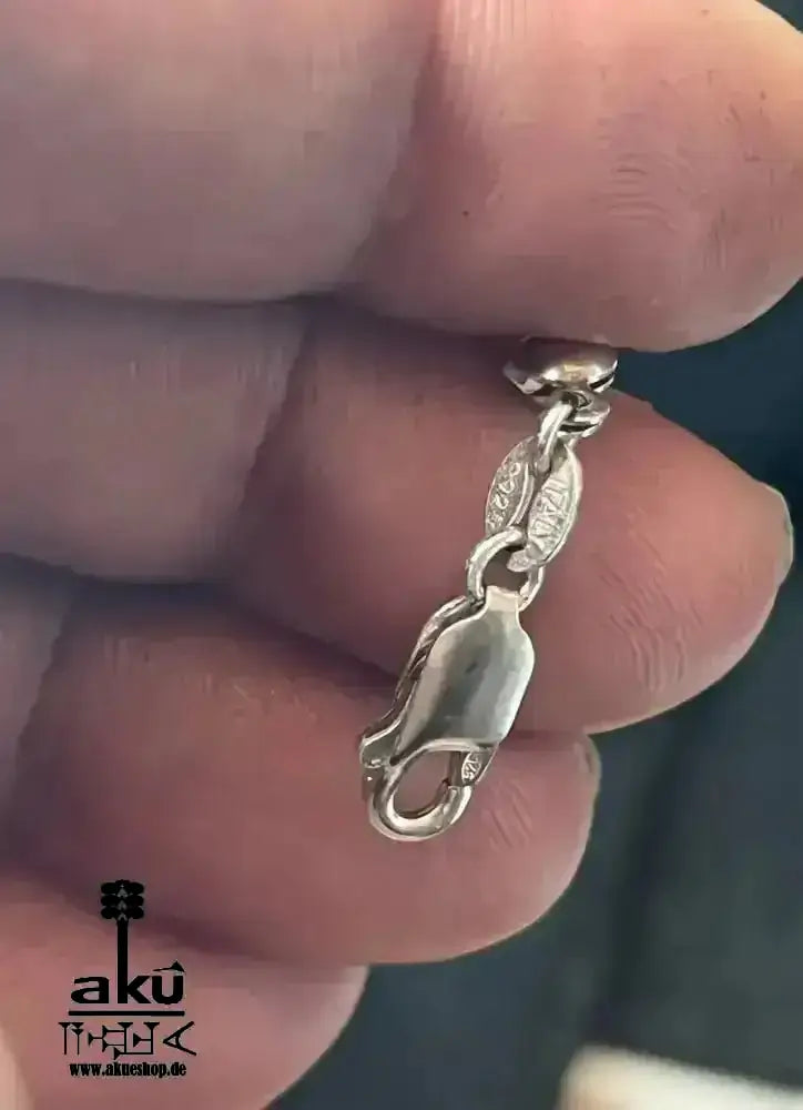 Handgefertigte Halskette, Karneol Achat naturlische Steine, Vintage 925er Silber Anhänger, Sakral Chakra, meditation energie - AkueShop