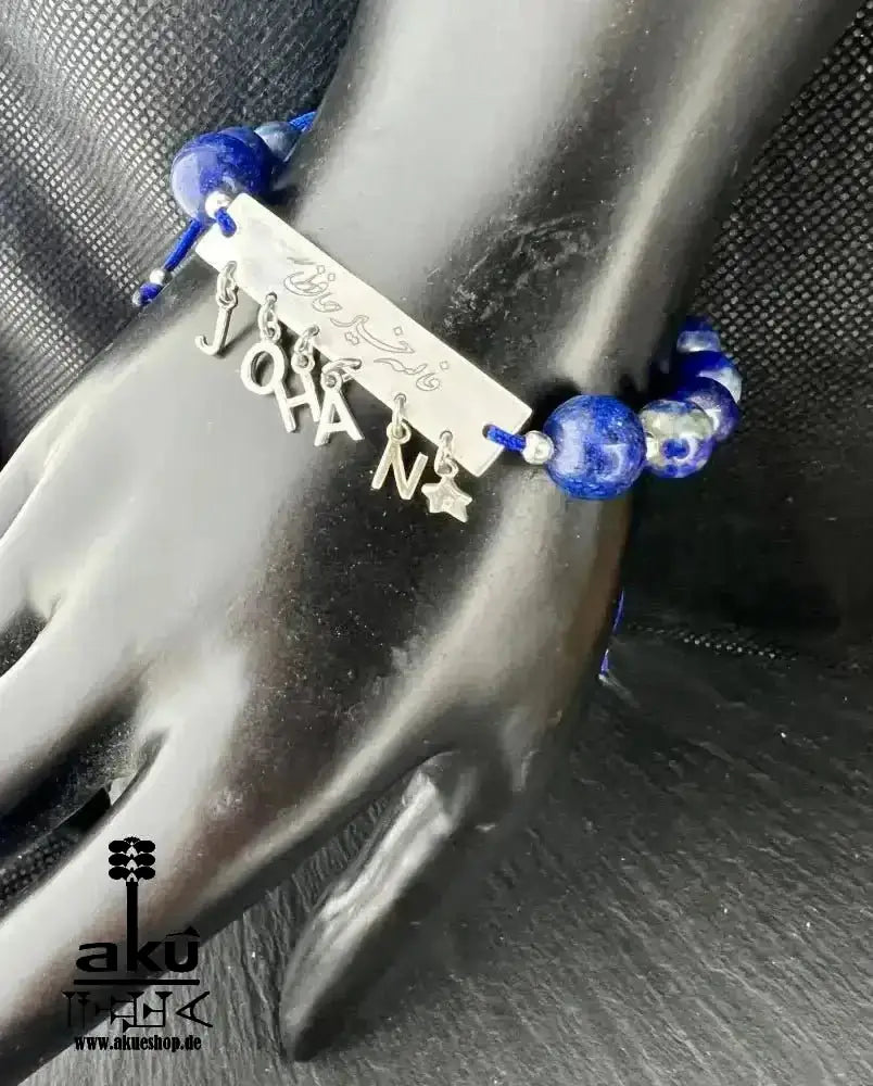 Lapislazuli Jade Achat Armband Geschenk, 925 Silber Damen personalisierte Schmuck - AkueShop
