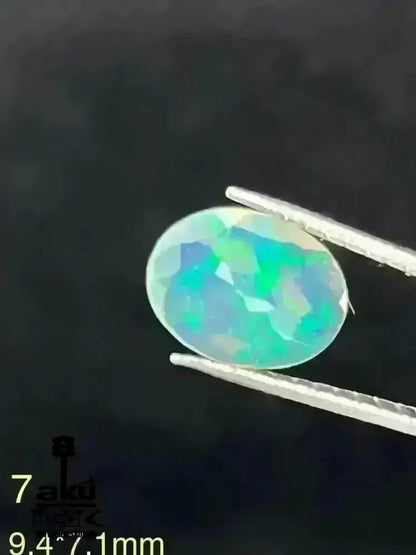 Natürlicher Weißer Opal 7 facettierte Edelsteine 7.5Ct vollfeuer Äthiopisch unbehandelt - AkueShop