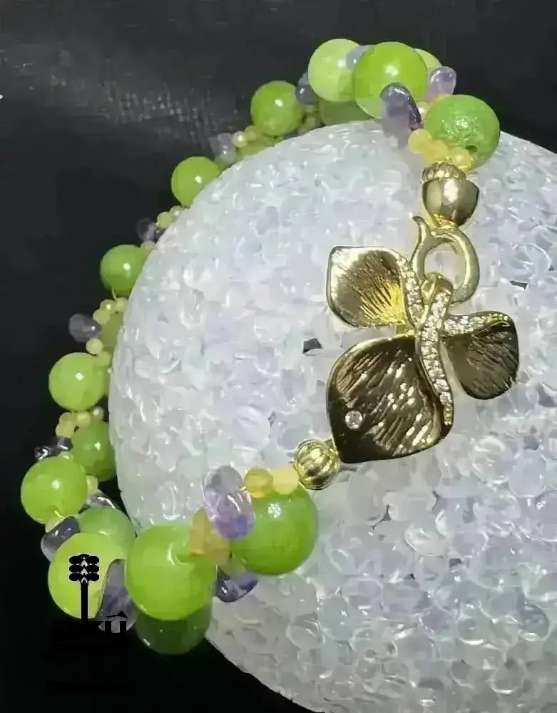 Peridot Amethyst Citrin Armband, natürlichen Edelsteinen vegoldete Schmuck, chakrenenergie - AkueShop