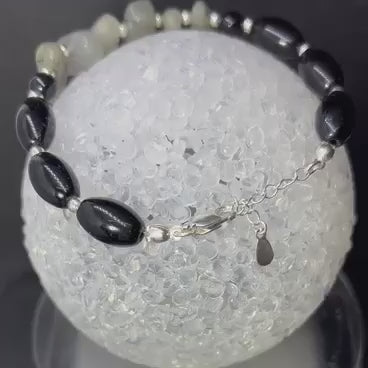 Labradoritarmband natürlichen edelstein gemstone bracelet 925 silver silber raw stein schmuck  echtschmuck