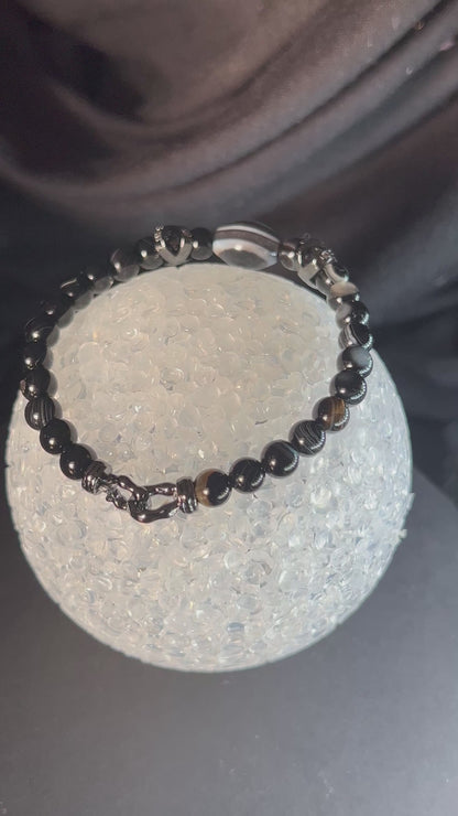 Sulemani schwarz Hakik Aqeeq Stein Armband natürlich Sülemani Achat Wurzelchakra Heilungsenergie, schneller Versand,.