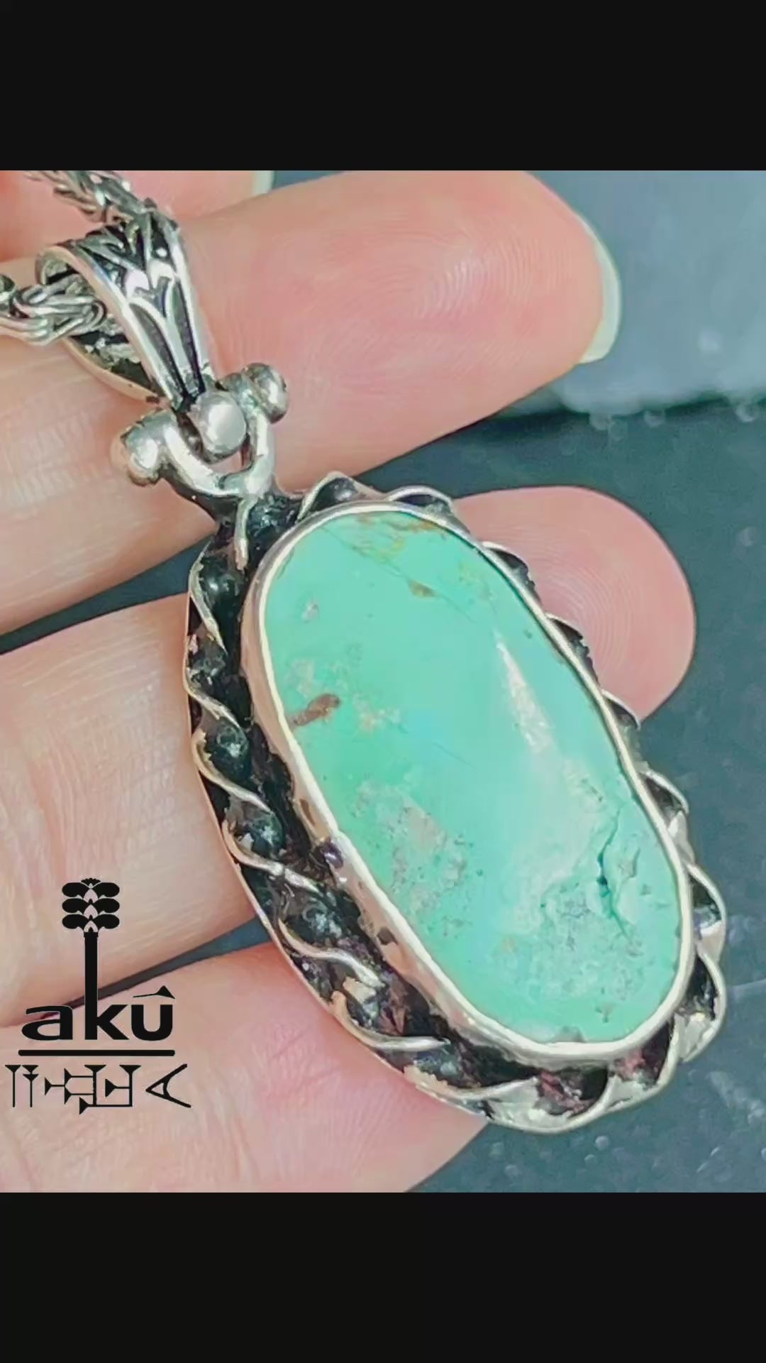 Vintage alt Türkis-Halskette 925er Silber Natürlicher Edelstein Boho Schmuck Geschenk für sie Halskette