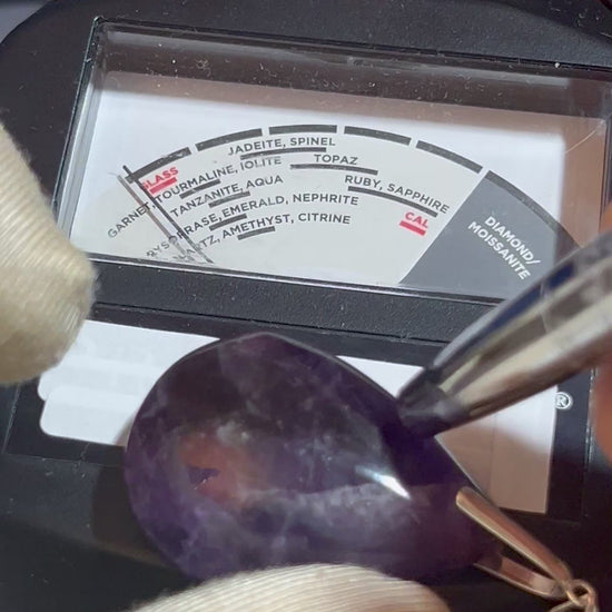 Natürliches Amethyst Halskette Lili Edelstein 925Er Silber Kronen & Drittenauge Chakra