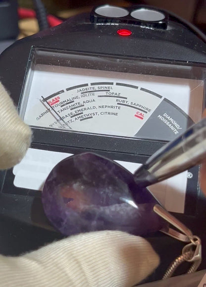 Natürliches Amethyst Halskette Lili Edelstein 925Er Silber Kronen & Drittenauge Chakra