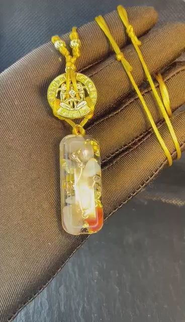 Gemini Halskette Glücksteine Energieanhänger Harz Reiki-Meditationsenergie