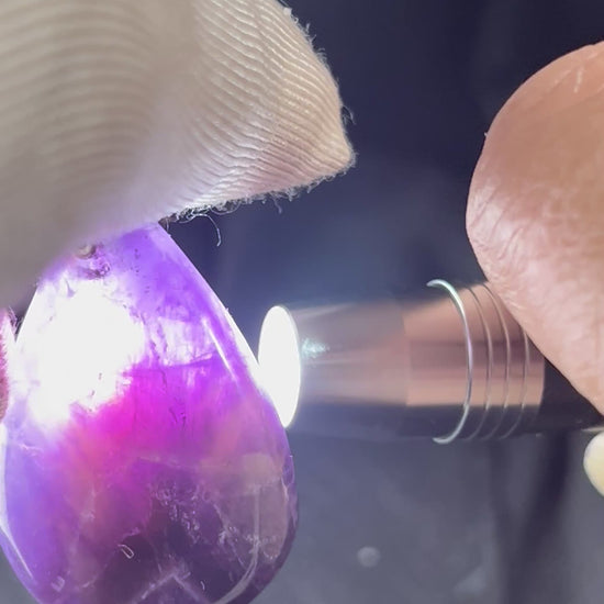 Natürliches Amethyst Halskette Lili Edelstein 925Er Silber Kronen & Drittenauge Chakra