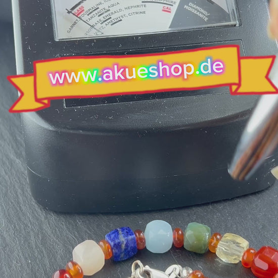 7Chakren Halskette Collier 925Er Silber Natürliche Edelsteine Karneol Achat Krone Drittes Auge