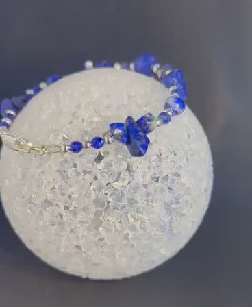 blue blau lapis lazuli bracelet armband 925 silver silber echtschmuck