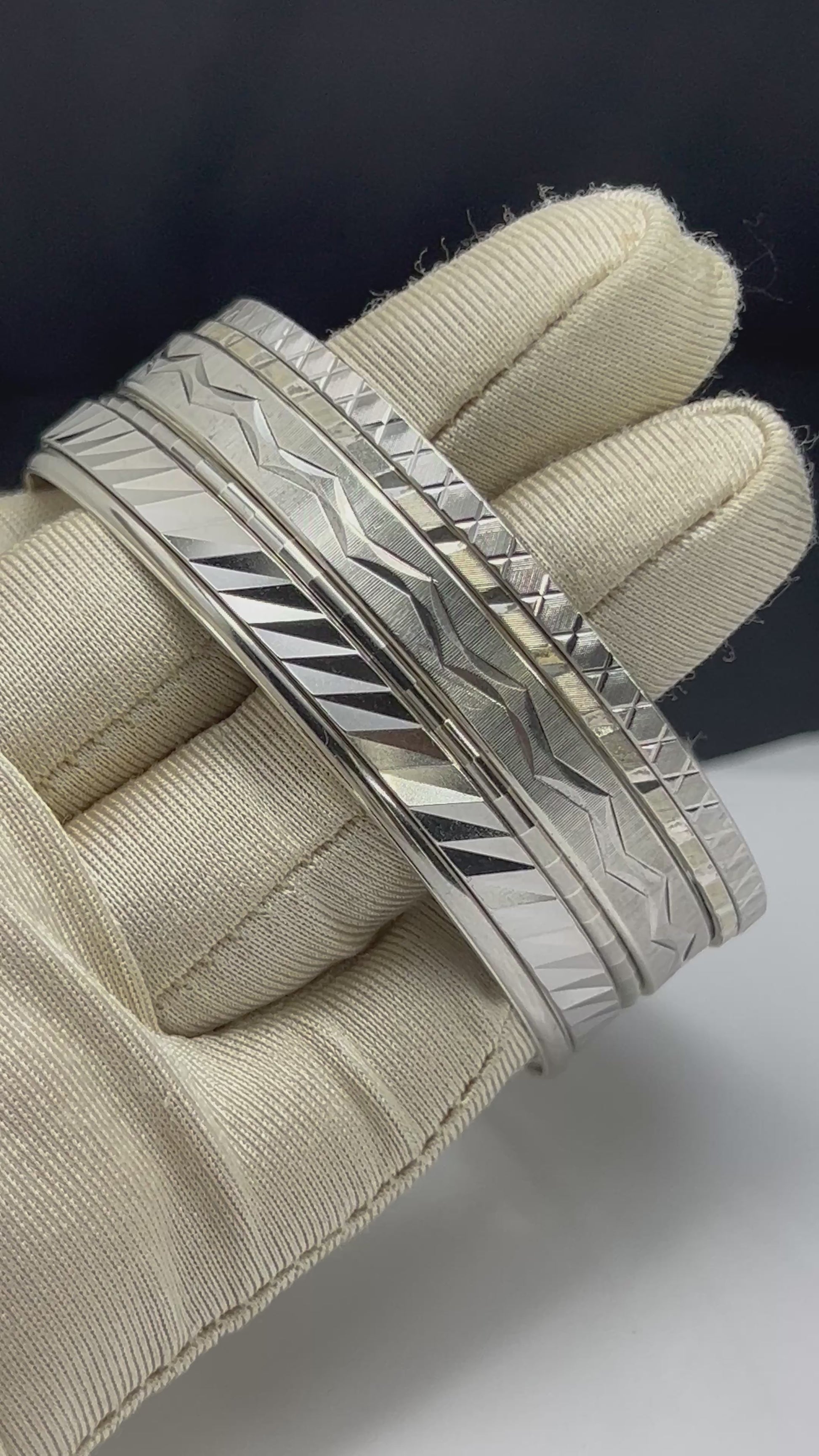 6 Armreifen im Kreis Vintage Jahre ‘60 aus 835er Silber massive, AkueShop