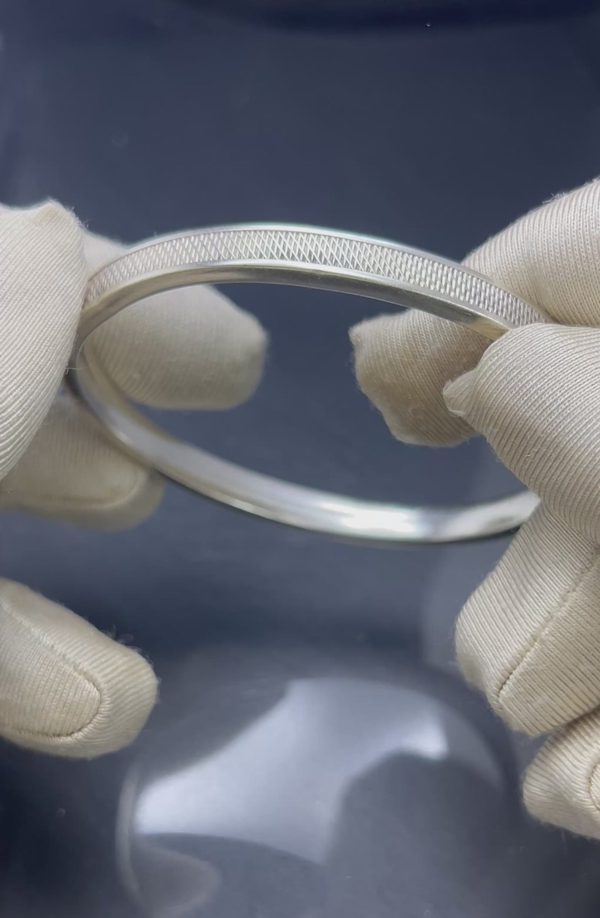 Vintage Armreif 1960s Jahre 800er Silber Bangle Armband, Handarbeit Schmuck, AkueShop