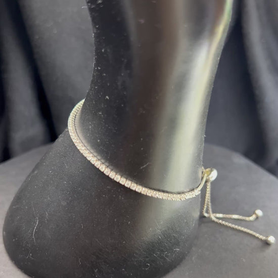 Vintage 1980s Jahren 925er Silber Tennisarmband, verstellbar Große, günstig Geschenk , Muttertag, Valentinstag, für allem mit LIEBE.