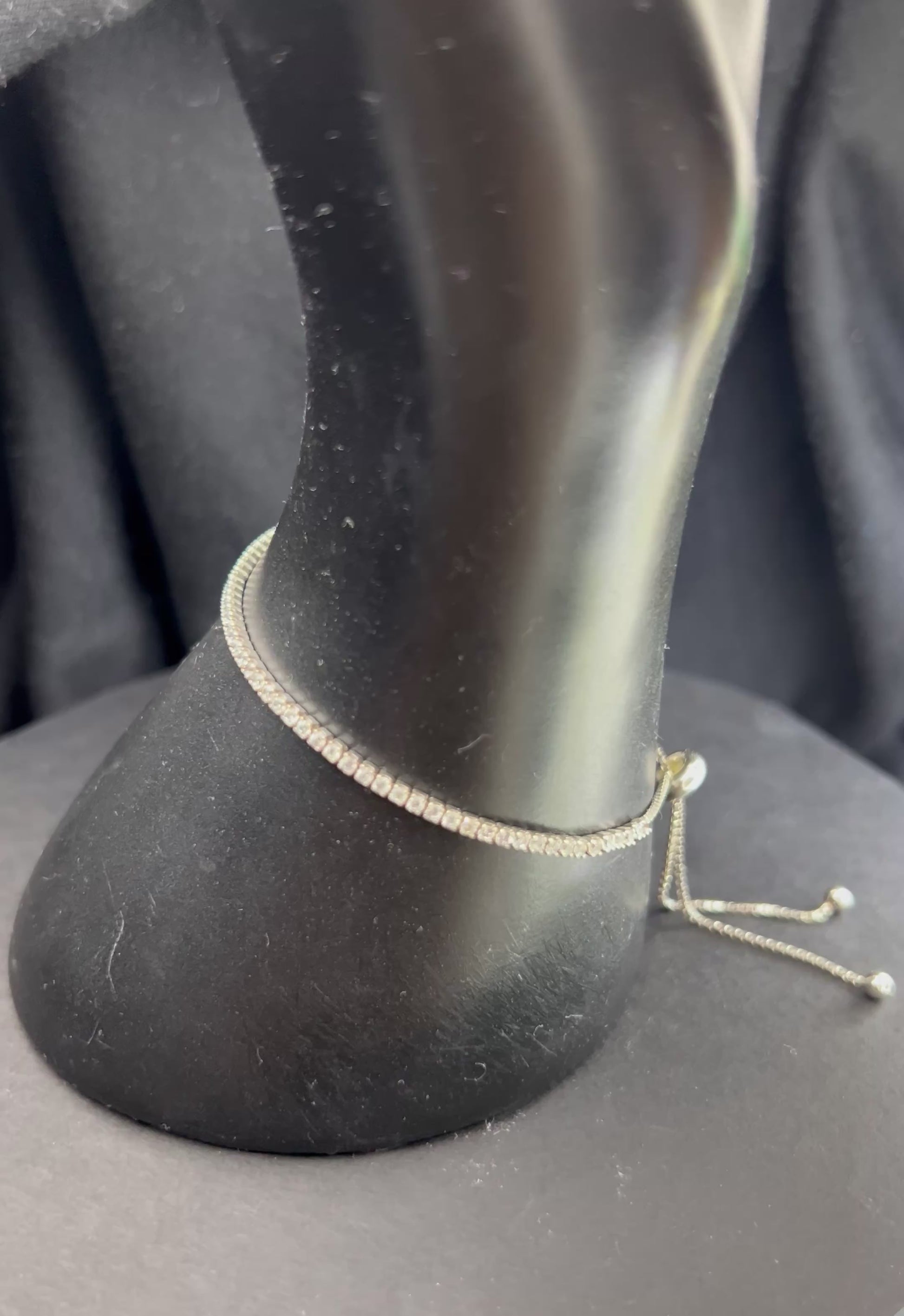 Vintage 1980s Jahren 925er Silber Tennisarmband, verstellbar Große, günstig Geschenk , Muttertag, Valentinstag, für allem mit LIEBE.
