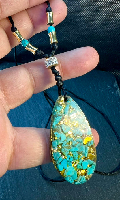 resin harz necklace halskette handmade handgefertigt turquoise tuerkis schmuck geschenk gift deutschland germany 