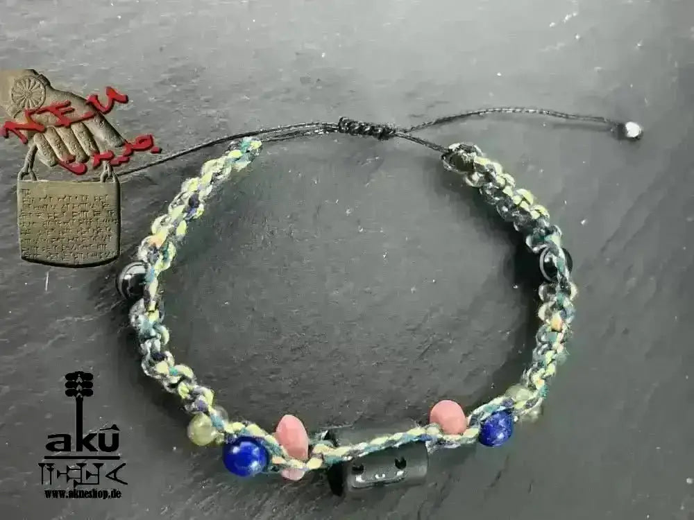 Skorpion Sternzeichen Glückssteine Armband, Edelsteine Labradorit, Lapislazuli, Rhodonit & Achat - AkueShop