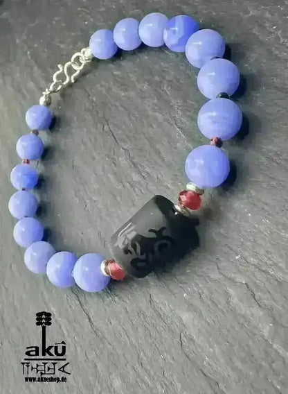 Steinbock Armband Sternzeichen Glückskristalle , natürliche Edelsteine, Spitzenachat Granat Chakren positive Energie handgemachte Reiki Meditation Heilung - AkueShop