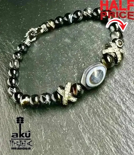Sulemani Akik Armband Aqeeq natürlich Sülemani Achat Wurzelchakra fitness energie - AkueShop