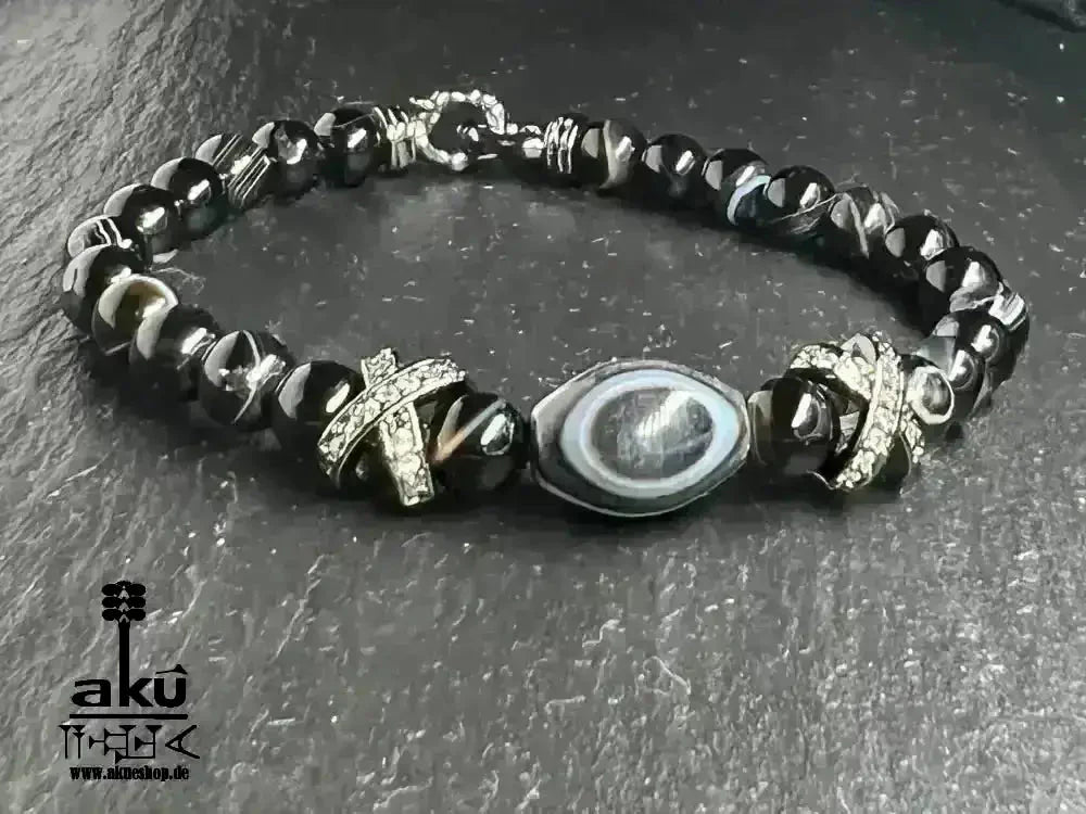 Sulemani Akik Armband Aqeeq natürlich Sülemani Achat Wurzelchakra fitness energie - AkueShop