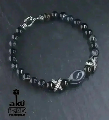 Sulemani Akik Armband Aqeeq natürlich Sülemani Achat Wurzelchakra fitness energie - AkueShop