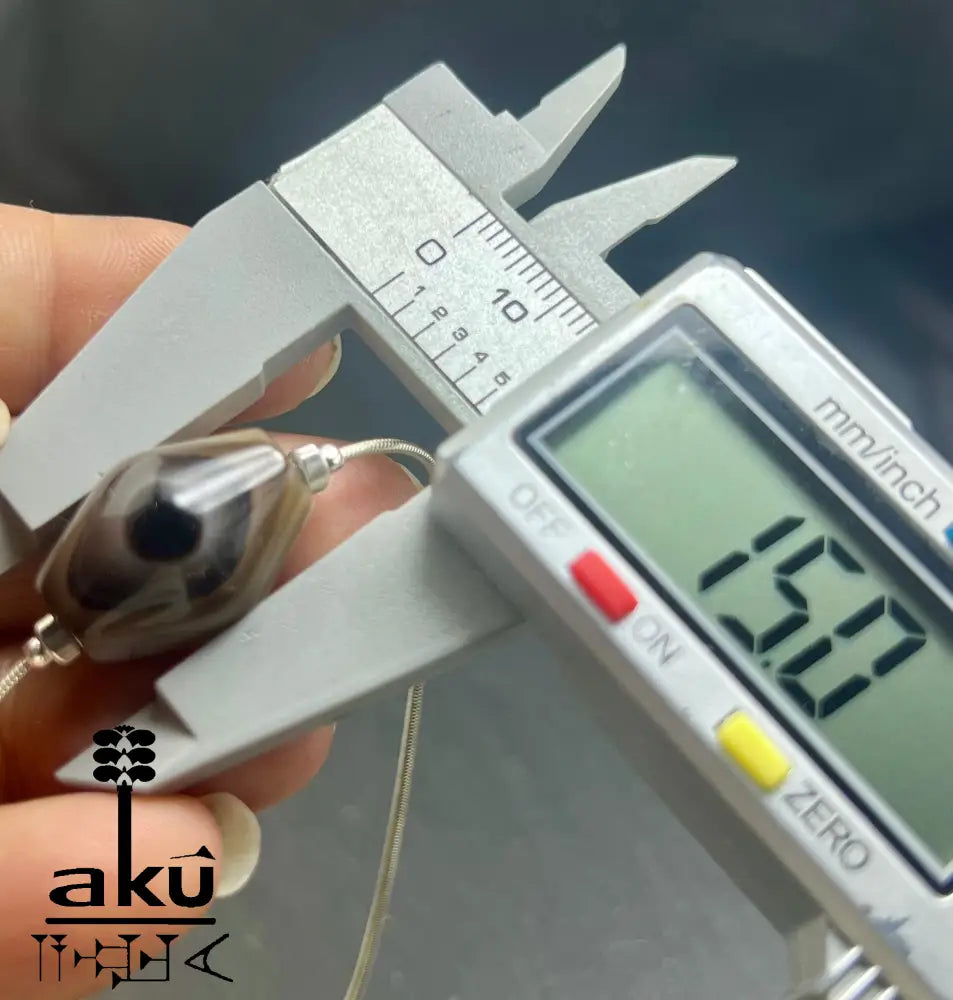 Sulemani Akik Halskette natürlich Hakik Achat Aqeeq schmuck 925er Silbere Schlangekette. AkueShop mutterstag geschenk