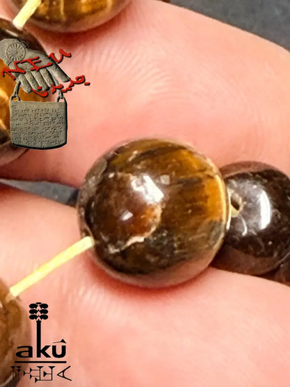 Tigerauge Gebetskette Tesbih mit Tigerkopf Anhänger 925 Silbere Quaste islamische Geschenke - Tasbih