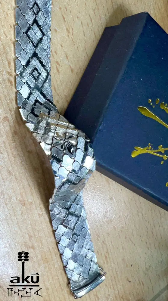 Vintage 925er silberes Armband, flexibles stil