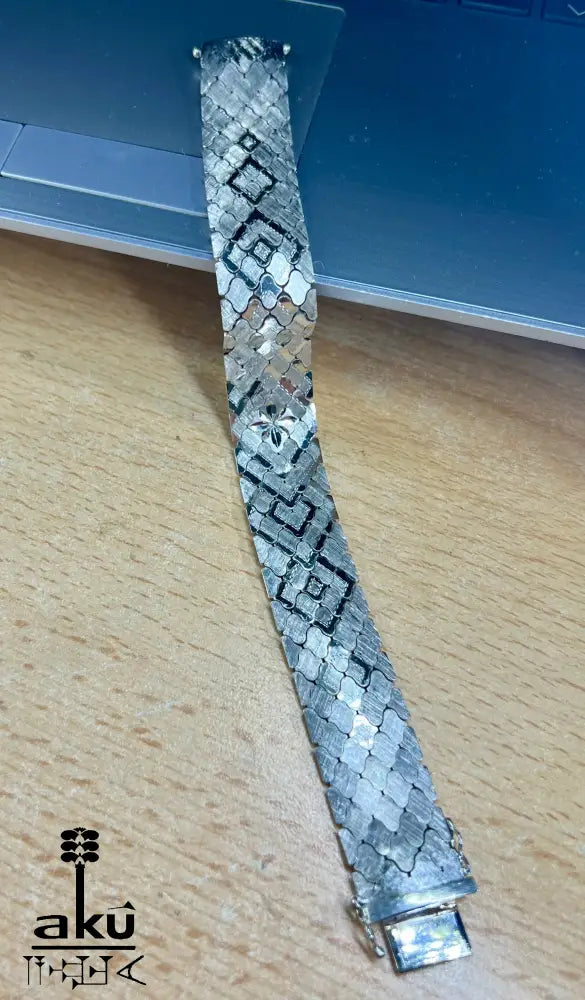 Vintage 925er silberes Armband, flexibles stil