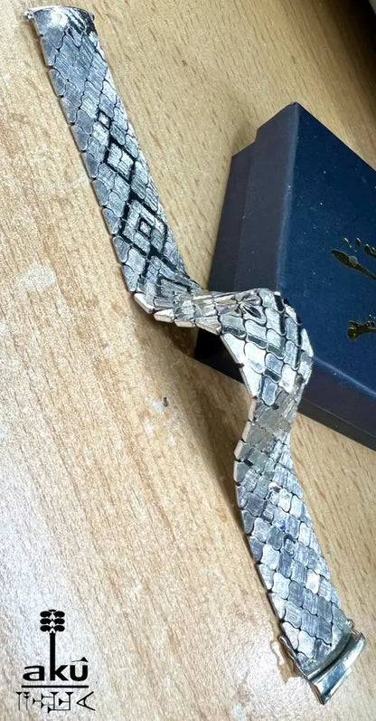 Vintage 925er silberes Armband, flexibles stil