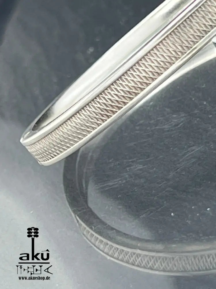Vintage Armreif 1960s Jahre 800er Silber Bangle Armband, Handarbeit Schmuck, AkueShop