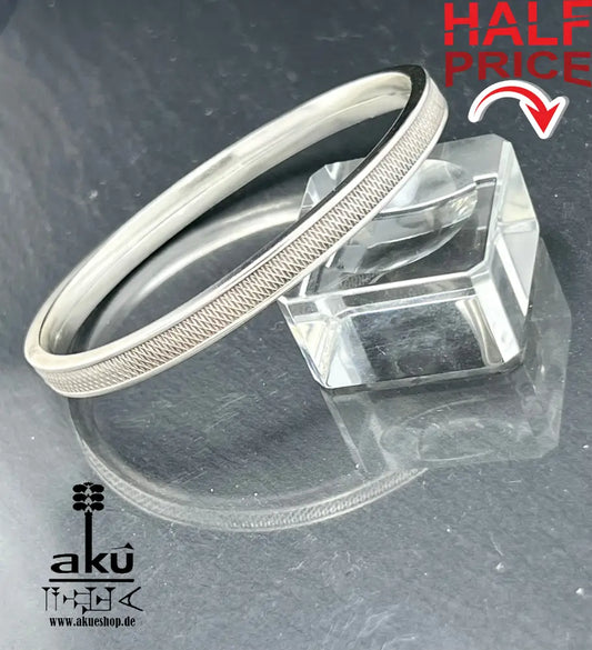 Vintage Armreif 1960s Jahre 800er Silber Bangle Armband, Handarbeit Schmuck, AkueShop