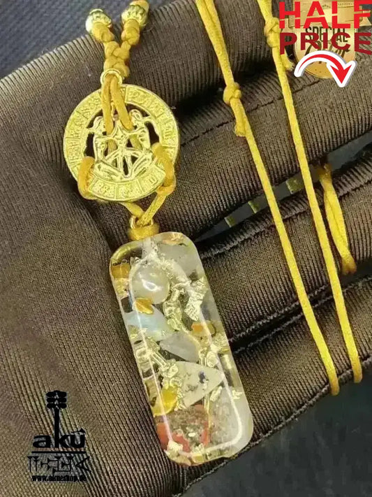 Gemini Halskette Glücksteine Energieanhänger Harz Reiki - Meditationsenergie - AkueShop